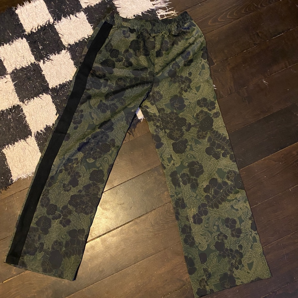 Straight leg silky pants